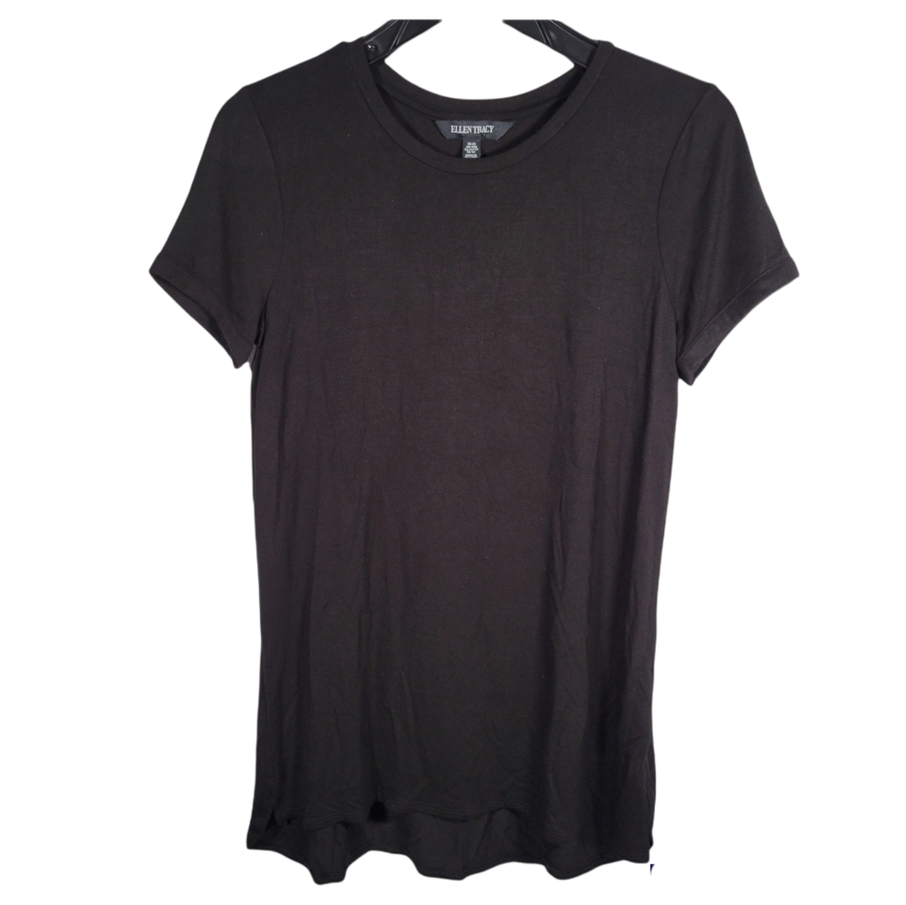 ELLEN TRACY Ladie's black Tunic Top